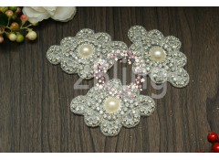 Bridal Rhinestone Applique 5, DIAMOND PEARL SHAPE,  9x6.5cm